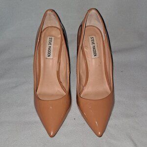 Steve Madden Pump Daisie Patent Leather Camel Size 8M